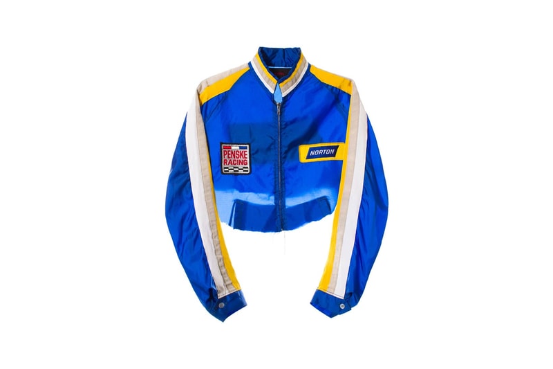 Sami Miro Vintage VFILES Cropped Zip Up Sport Jacket Blue White