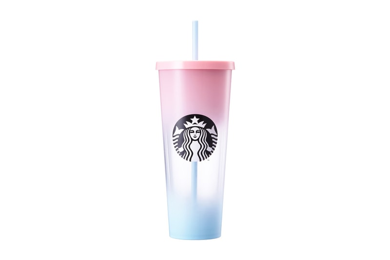 Starbucks Korea Pink Blue Ombre Straw Tumbler