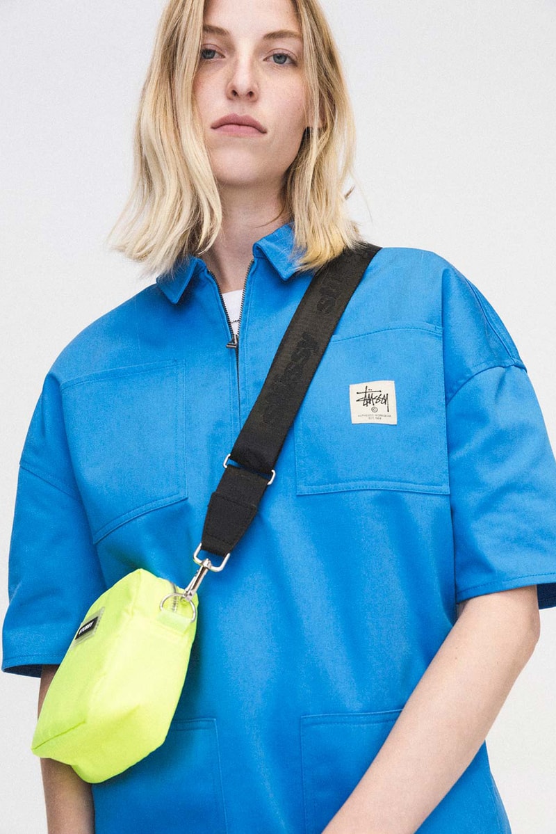 Stussy Women Summer 2018 Lookbook Blue Shirt Dress Fanny Pack