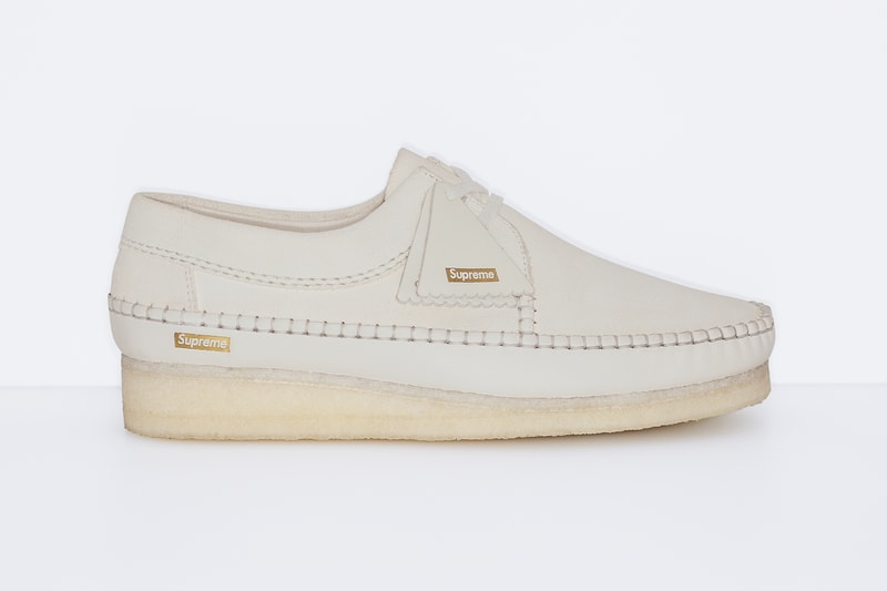 Supreme x Clarks Originals Weaver Shoe Collaboration Off White