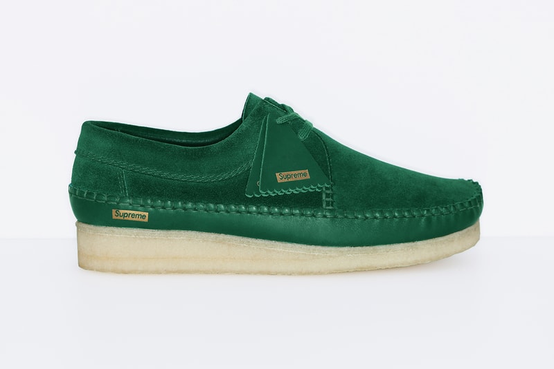 Supreme x Clarks Originals Weaver Shoe Collaboration Green