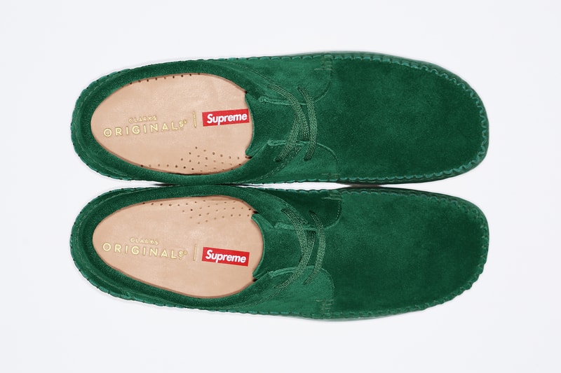 Supreme x Clarks Originals Weaver Shoe Collaboration Green