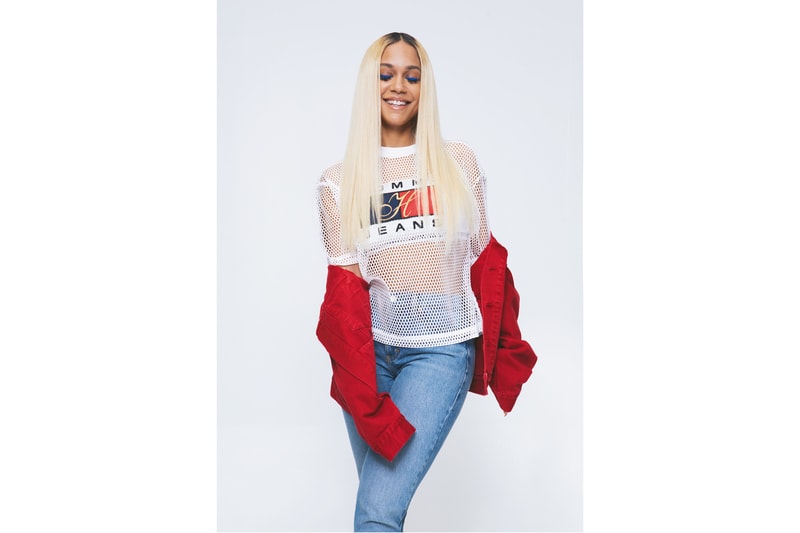 Tommy Jeans Spring 2018 Capsule Collection Campaign Mesh T-Shirt White