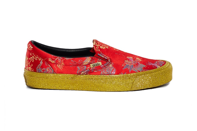 Opening Ceremony x Vans Good Luck Pack Slip-On LX Black Gold Red Blue Brocade Sneaker