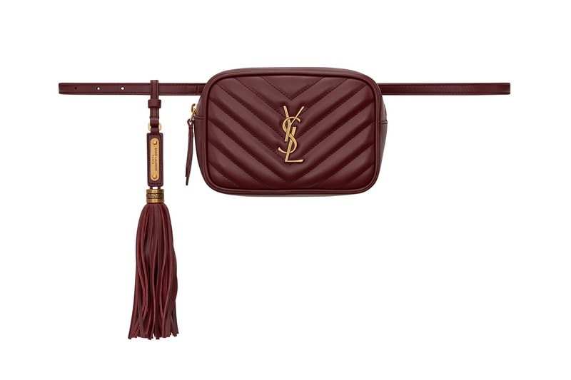 YSL Saint Laurent Lou Belt Bag Black Red