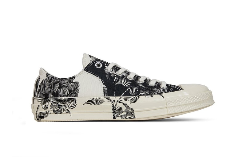 Converse All Star Chuck 70 in "Black/Egret" Floral Print