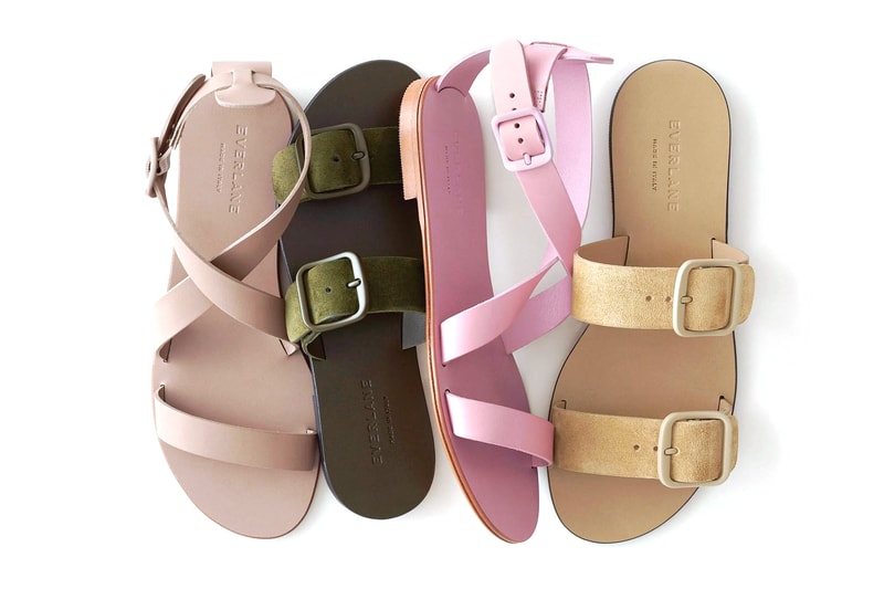 Everlane Modern Wrap Sandals Dark Green Sand Suede Dusty Pink Light Taupe Black