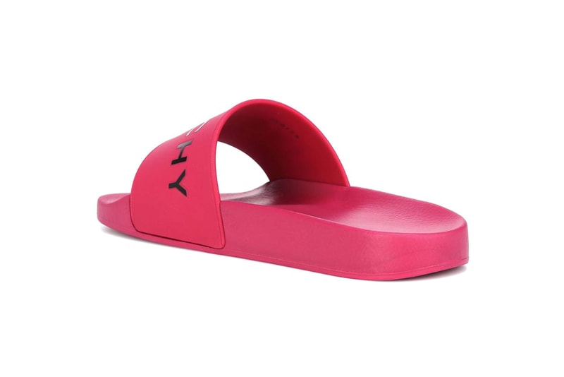 Givenchy "Fig Pink" Logo Slides Poolside Sandals