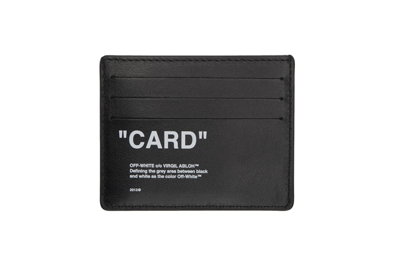 Off-White™ Card Holder Passport Holder Black Leather Travel Accessories virgil abloh
