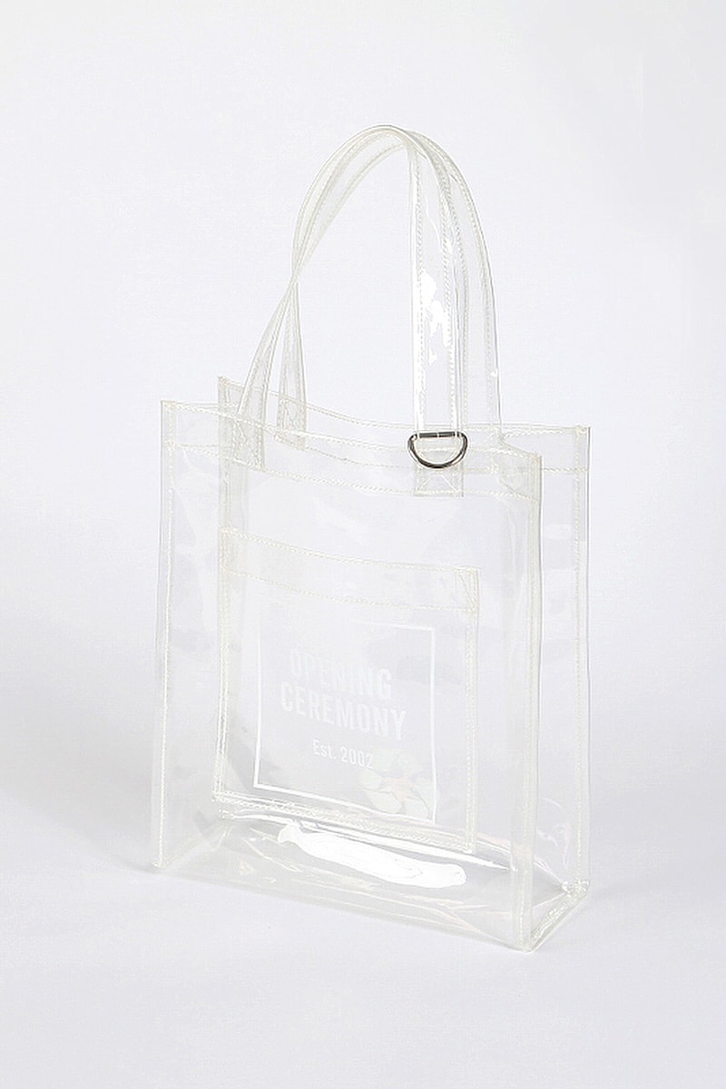 Opening Ceremony Mirror Tote Bags Pink Brown Lilac Translucent