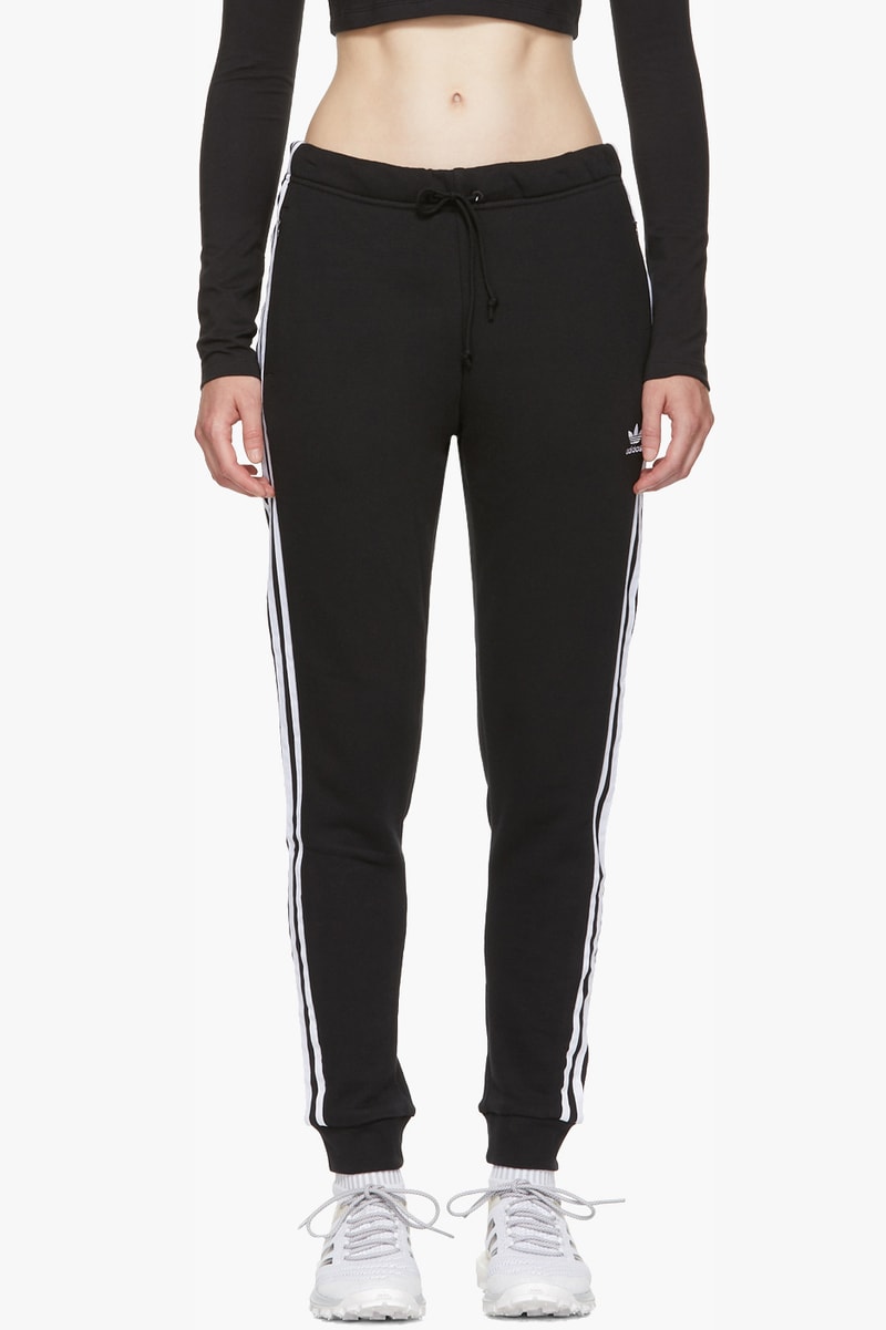 adidas Originals Logo Selection Lounge Pants Black Crop Top Turtleneck Black Trefoil Swimsuit Navy Three-Stripes T-Shirt Black Three-Stripes T-Shirt