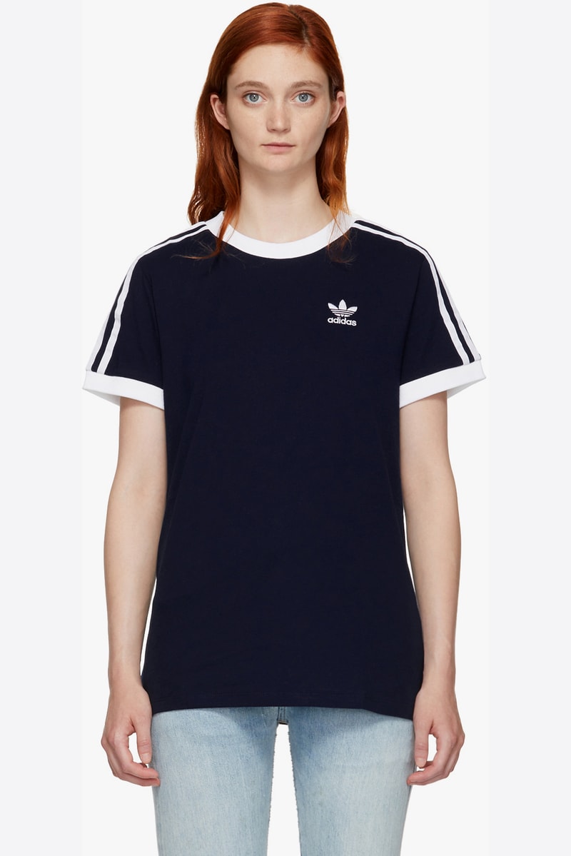 adidas Originals Logo Selection Lounge Pants Black Crop Top Turtleneck Black Trefoil Swimsuit Navy Three-Stripes T-Shirt Black Three-Stripes T-Shirt