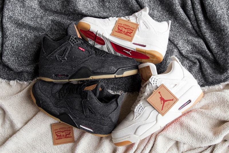 Nike Air Jordan 4 Levi's Denim Black White