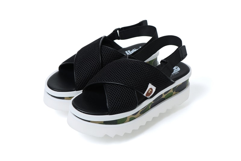 bape spring summer ss18 collection a bathing ape abc camo flatform sandals skirts