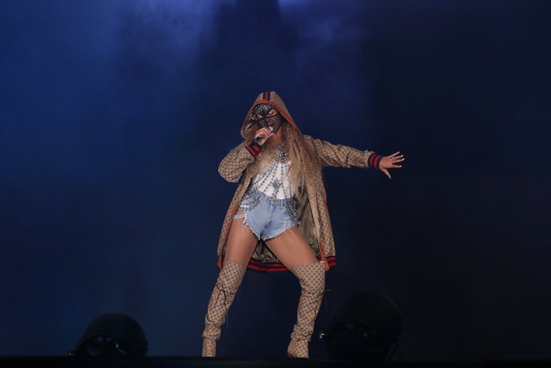 Beyonce Gucci Boots Jacket On the Run II Tour Cardiff Concert
