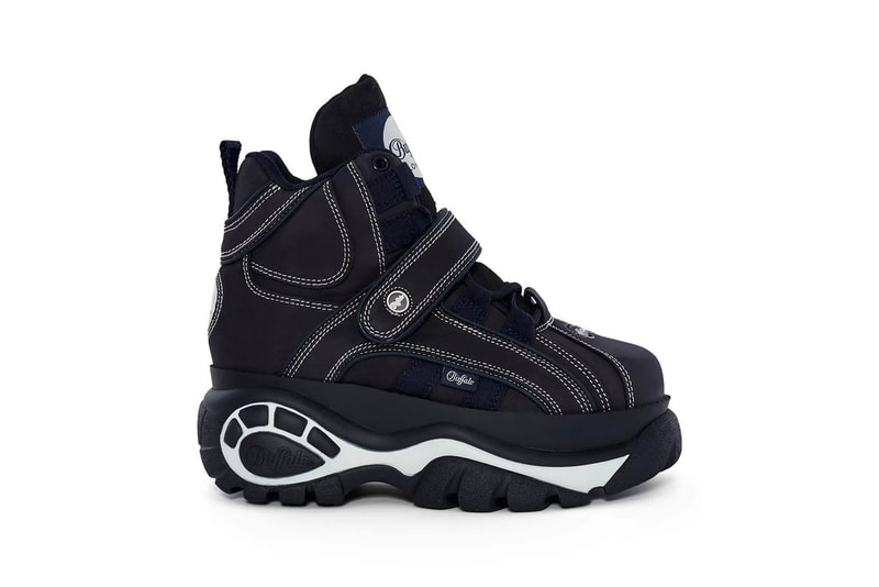 Buffalo London Platform High Nubuck Marino Navy Blue