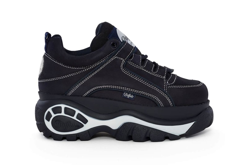 Buffalo London Platform High Nubuck Marino Navy Blue