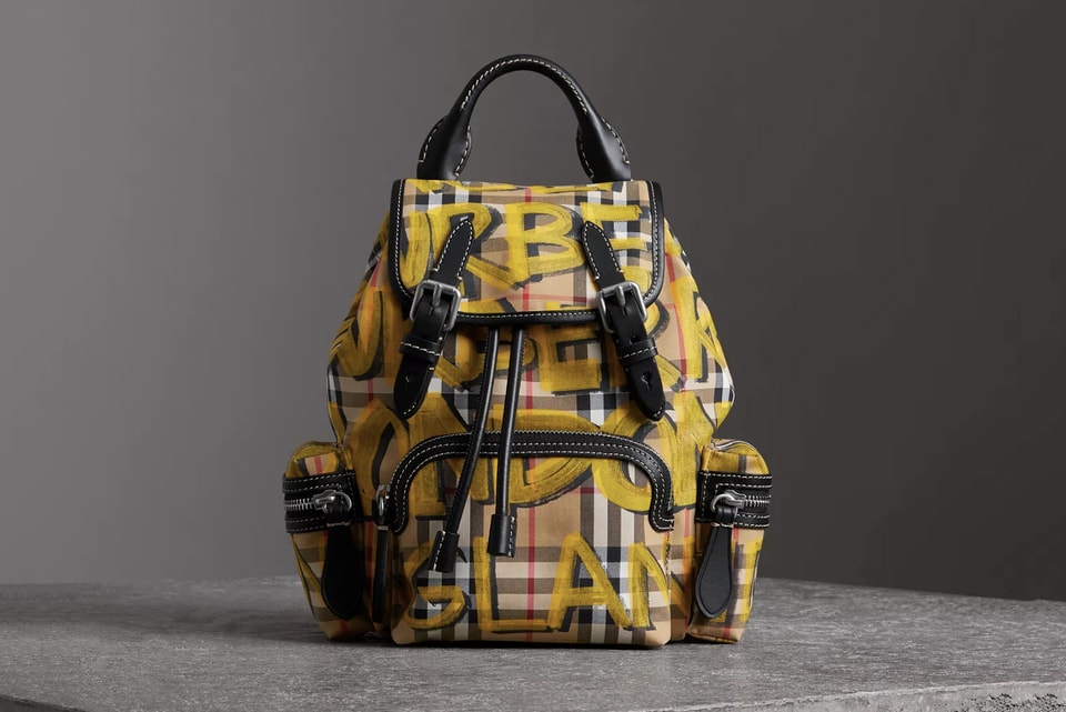 burberry colour block vintage check and leather backpack- blue/orange range Rainbow Small Rucksack Backpack Antique Yellow 775723 FASHIONPHILE Discover the Burberry Shield Backpack in elegant blue Burberry Check Backpack