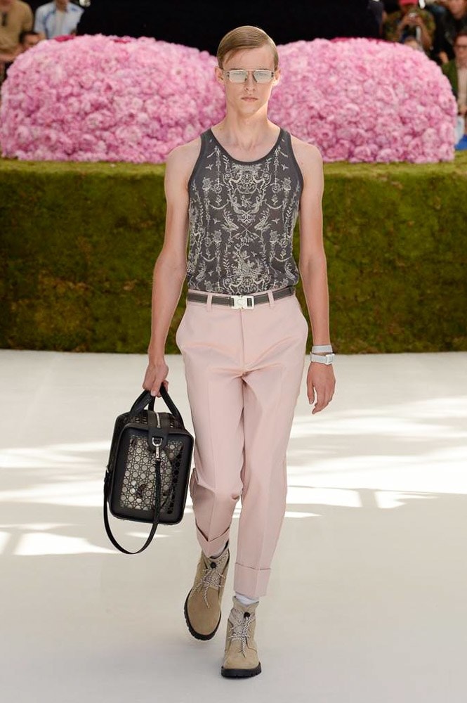 Dior Homme Spring Summer 2019 Runway Show Paris Fashion Week Men's Kim Jones Yoon Ahn Kaws Tank Top Bag Matthew Williams Alyx