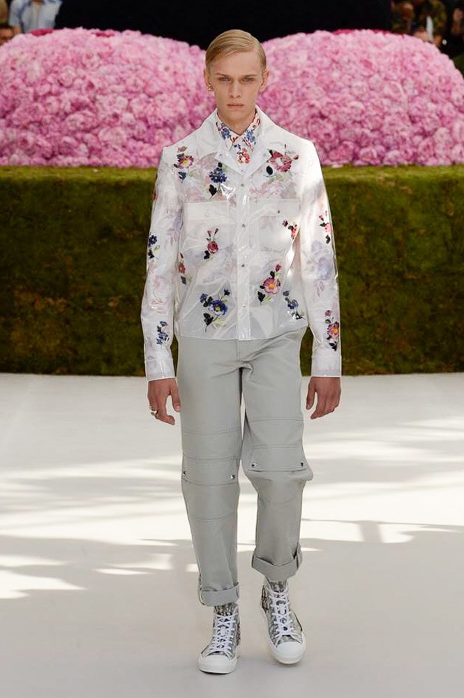 Dior Homme Spring Summer 2019 Runway Show Paris Fashion Week Men's Kim Jones Yoon Ahn Kaws Floral Shirt