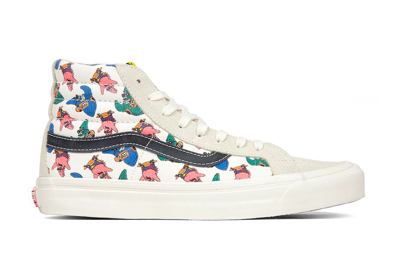 Spongebob Squarepants Vans Sneaker Collaboration Sk8-Hi Slip-On