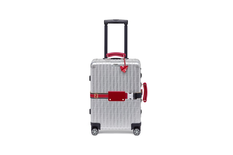 RIMOWA x Fendi Collaboration Aluminum Suitcase Red