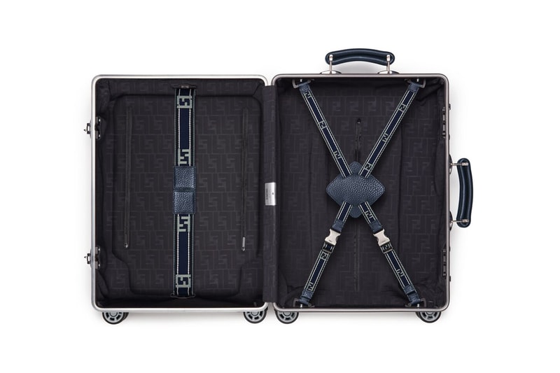RIMOWA x Fendi Collaboration Aluminum Suitcase Blue