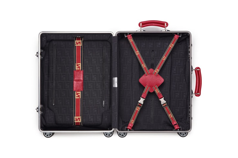 RIMOWA x Fendi Collaboration Aluminum Suitcase Red