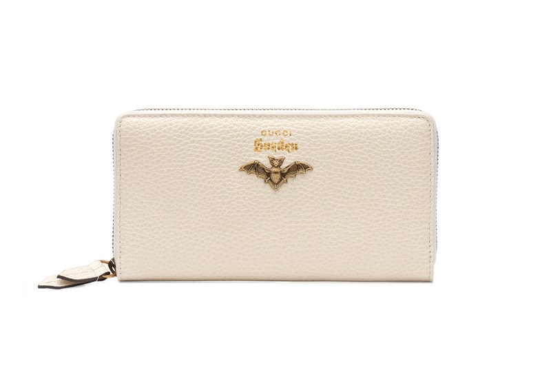 Gucci Garden Capsule Collection Leather Bat Wallet Cream