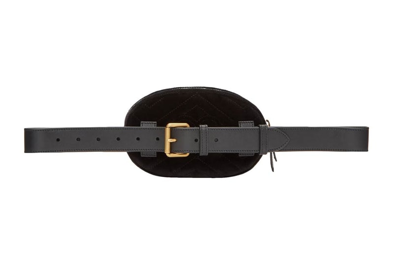 Gucci GG Marmont 2.0 Belt Bag Pouch Black Velvet