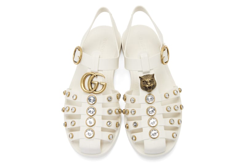 Gucci Elevates These '90s Jelly Cage Sandals With Crystals and Gold