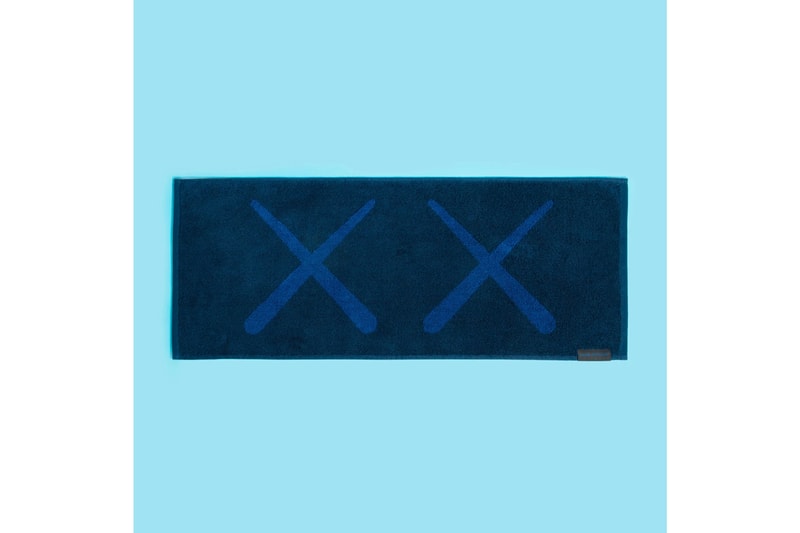 KAWS:HOLIDAY Seoul Seokchon Lake Korea Figurine Towel Navy