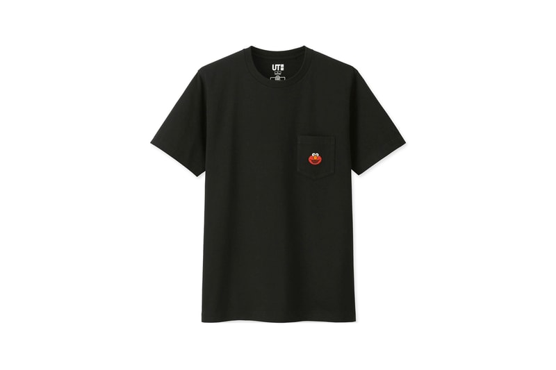 KAWS x Uniqlo UT Sesame Street Collection T-shirt Elmo Black