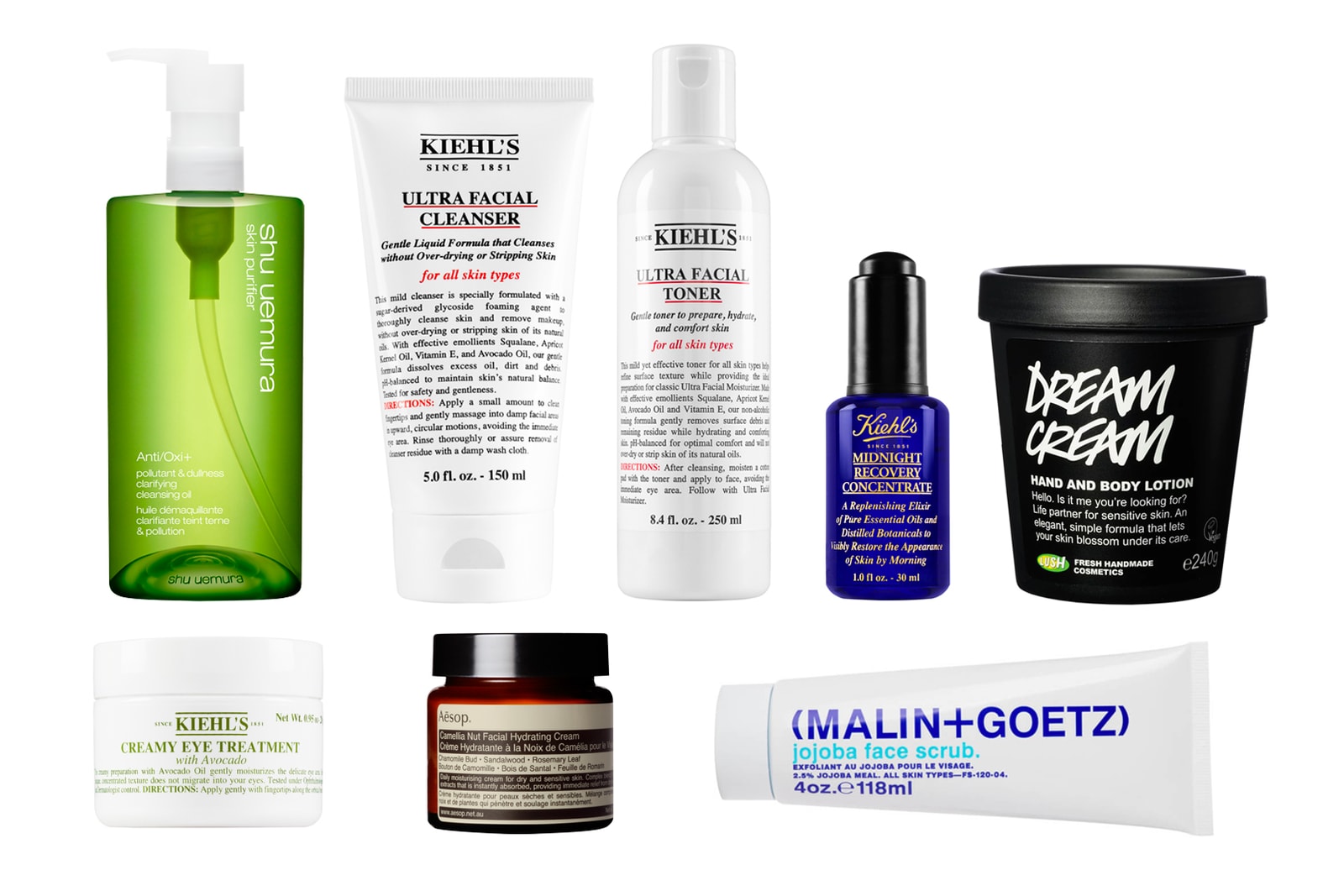 Nighttime Evening Skincare Products Beauty Kiehl's Malin Goetz Aesop Lush Cosmetics Shu Uemura