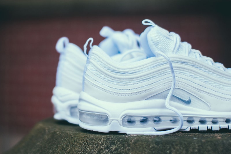 nike air max 97 triple white platinum restock closer look