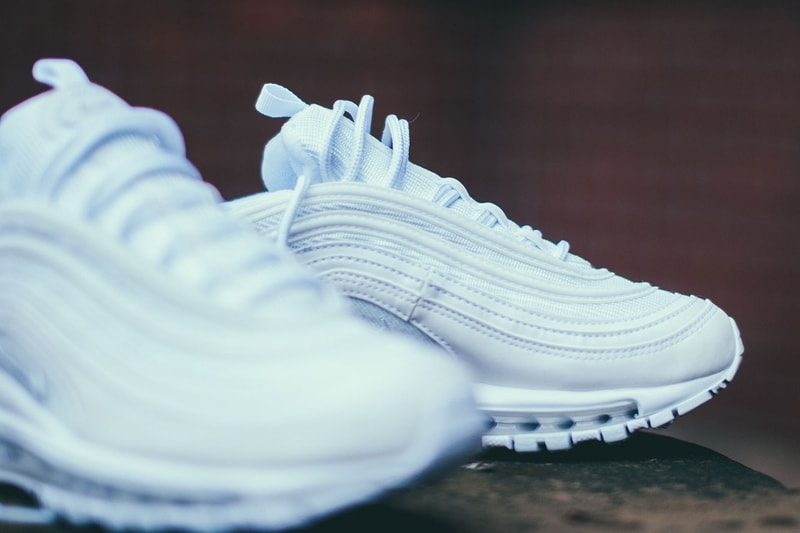 nike air max 97 triple white platinum restock closer look
