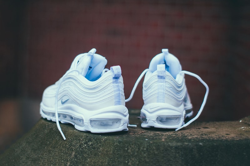 nike air max 97 triple white platinum restock closer look
