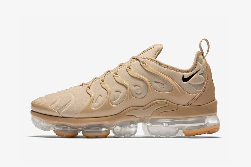 Nike Air VaporMax Plus Sand Beige Nude String Colorway Futuristic Silhouette Bubble Sole