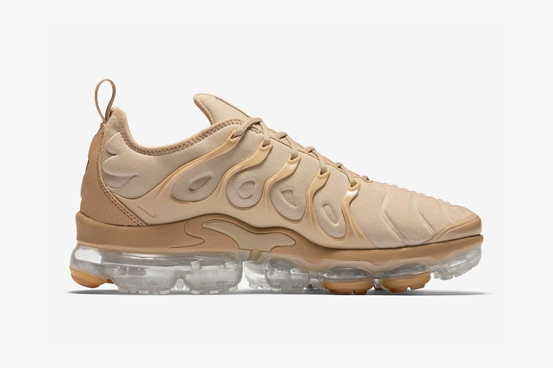 Nike Air VaporMax Plus Sand Beige Nude String Colorway Futuristic Silhouette Bubble Sole
