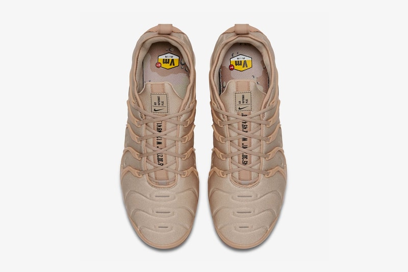 Nike Air VaporMax Plus Sand Beige Nude String Colorway Futuristic Silhouette Bubble Sole
