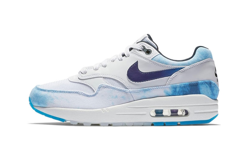 Nike N7 Air Max 1 Acid Wash White Blue Sneakers