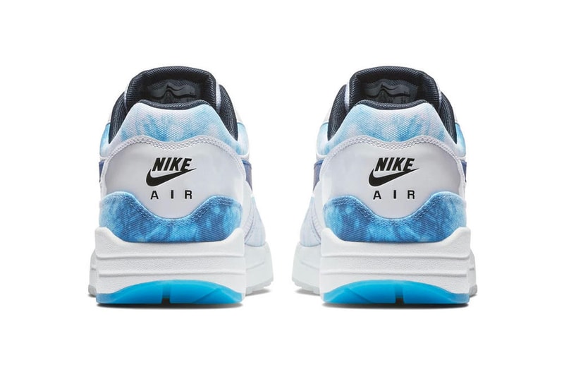 Nike N7 Air Max 1 Acid Wash White Blue Sneakers