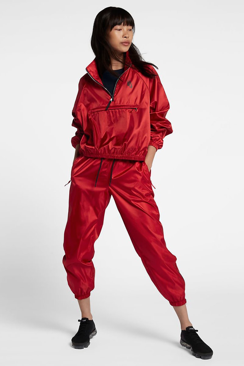 NikeLab Nike Red Track Jacket Bomber Pants Set
