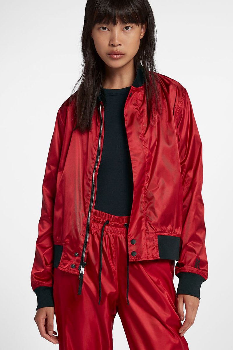 NikeLab Nike Red Track Jacket Bomber Pants Set
