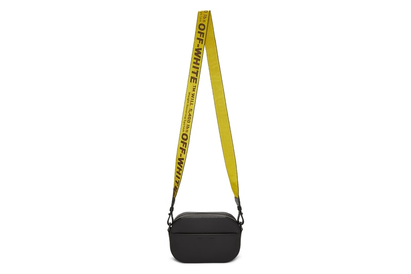 Off-White™ White Leather Backpack and Camera Bag Purse Virgil Abloh Stripes Streetwear Accessory