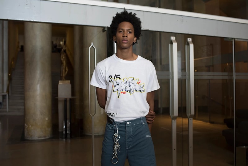 Off-White Virgil Abloh Menswear Spring/Summer 2019 Paris Fashion Week Men's Collection Backstage Dondi Graffiti T-shirt White