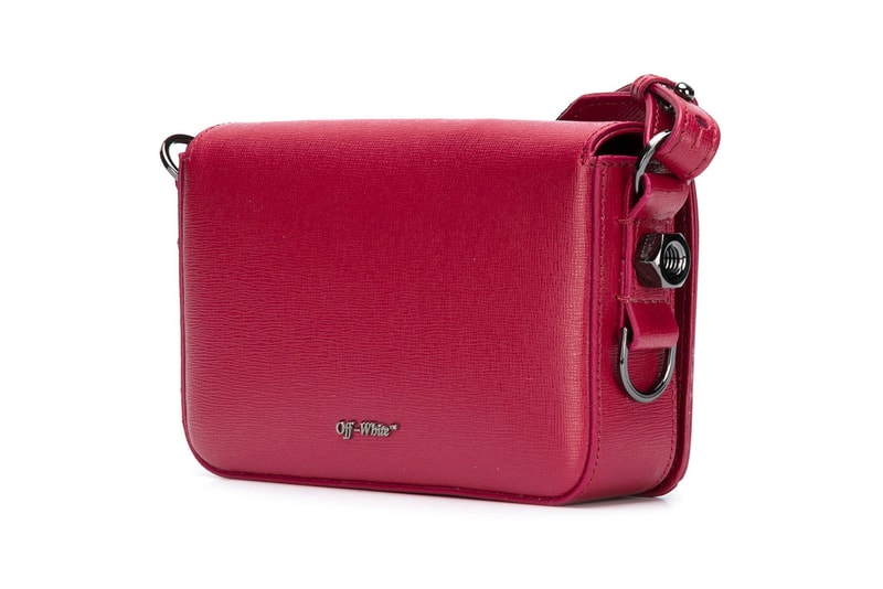 Off White Mini Binder Clip Bag Red