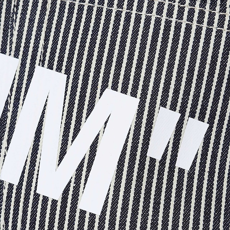 Off-White™ Drops Striped "DENIM" Pants Virgil Abloh Statement Trousers Jeans White Blue