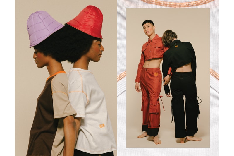 PHLEMUNS Nonbasics Lookbook T-shirts Cropped Jacket Tie Pants Grey Brown Red Black