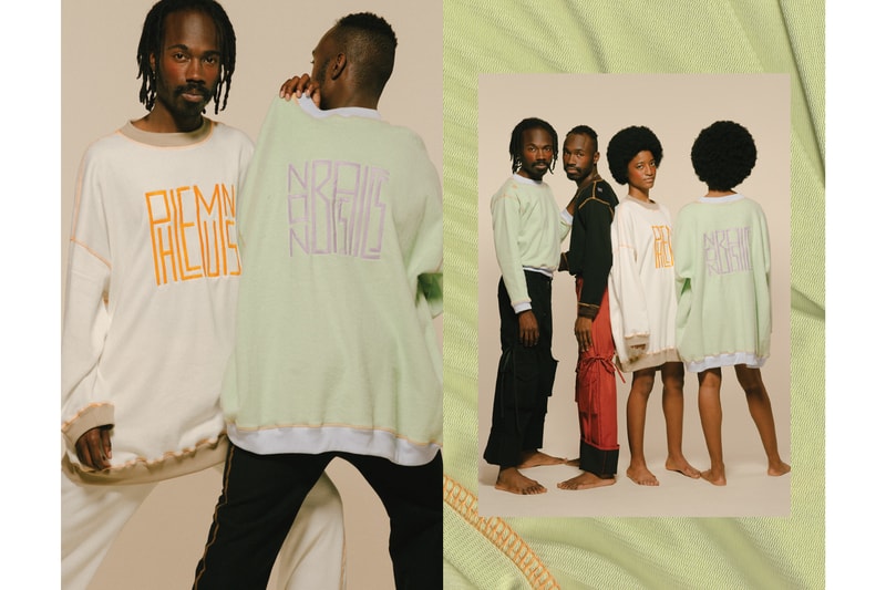 PHLEMUNS Nonbasics Lookbook Logo Sweatshirts Green White